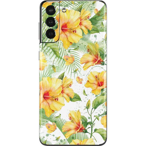 Yellow Hibiscus Galaxy S21 Plus 5G Skin