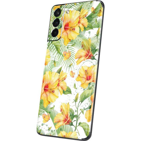 Yellow Hibiscus Galaxy S21 Plus 5G Skin