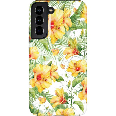 Yellow Hibiscus Galaxy S22 Plus Pro Case
