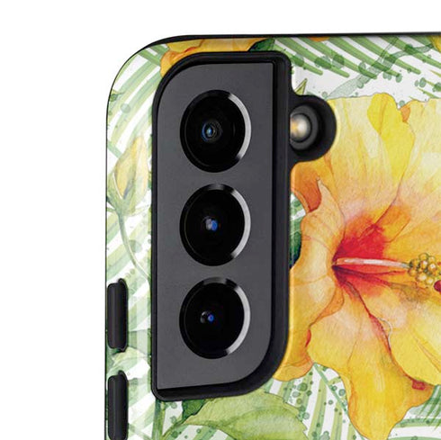Yellow Hibiscus Galaxy S22 Plus Pro Case