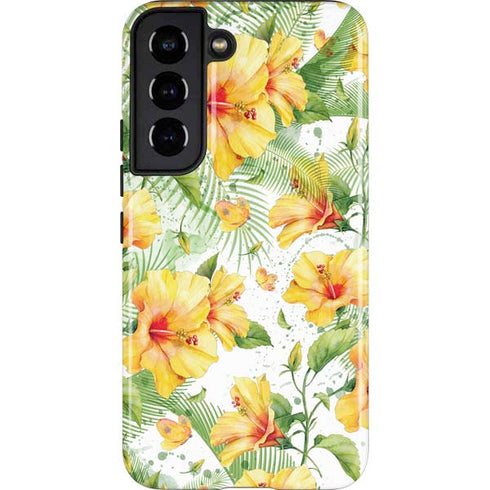 Yellow Hibiscus Galaxy S22 Pro Case