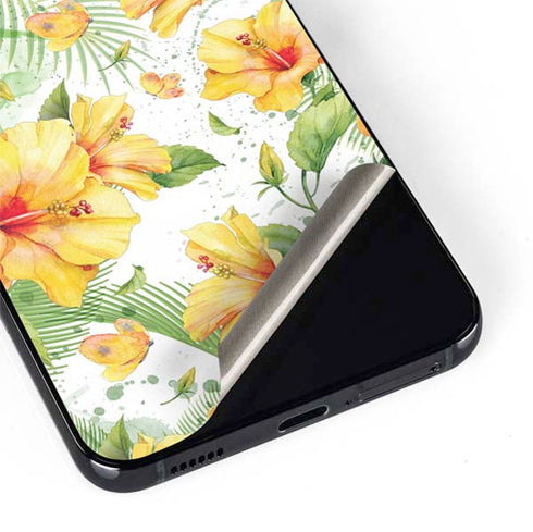 Yellow Hibiscus Galaxy S22 Skin