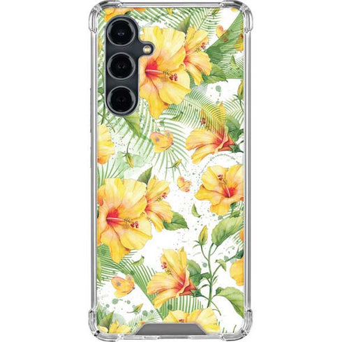 Yellow Hibiscus Galaxy S23 FE Clear Case
