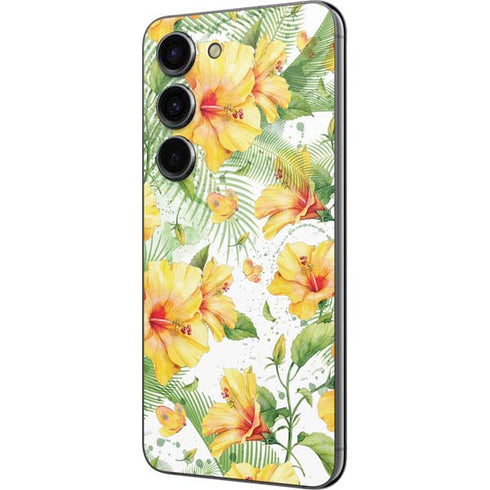 Yellow Hibiscus Galaxy S23 Skin