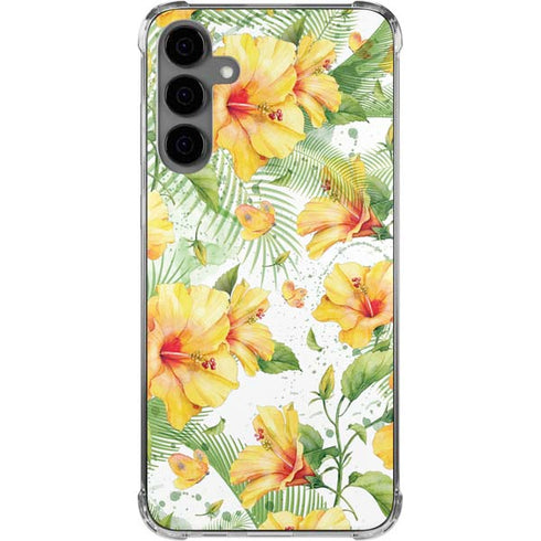 Yellow Hibiscus Galaxy S24 Plus Clear Case