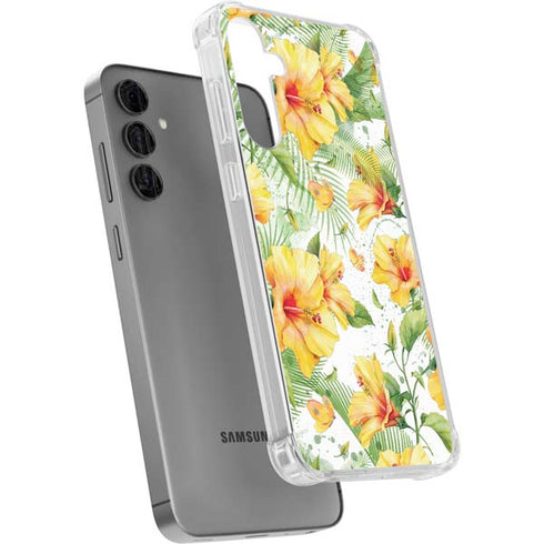 Yellow Hibiscus Galaxy S24 Plus Clear Case