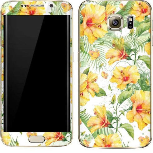 Yellow Hibiscus Galaxy S7 Edge Skin