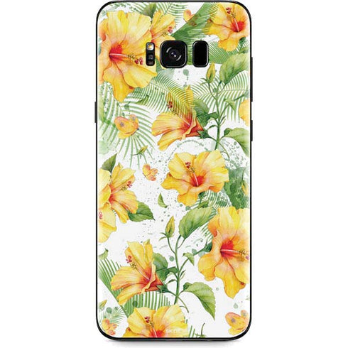 Yellow Hibiscus Galaxy S8 Plus Skin