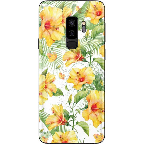 Yellow Hibiscus Galaxy S9 Plus Skin