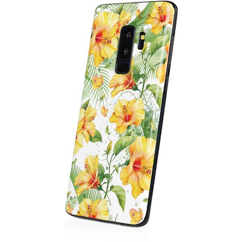 Yellow Hibiscus Galaxy S9 Plus Skin
