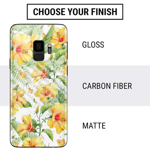 Yellow Hibiscus Galaxy S9 Skin