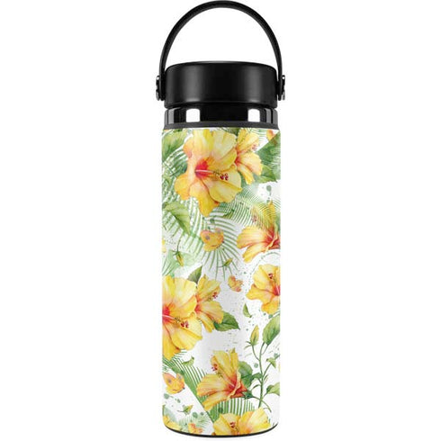 Yellow Hibiscus Hydro Flask 20oz Wide Mouth Skin