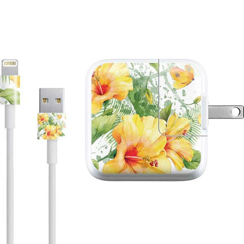 Yellow Hibiscus iPad Charger (10W USB) Skin