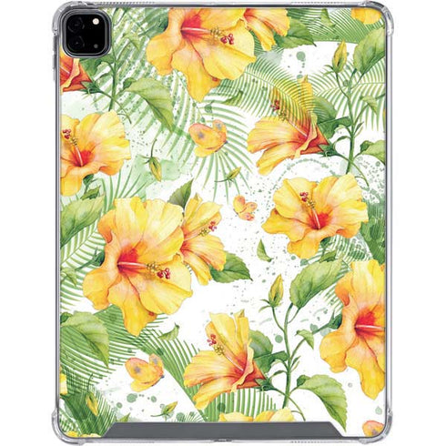 Yellow Hibiscus iPad Pro 12.9in (2020) Clear Case
