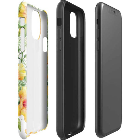 Yellow Hibiscus iPhone 11 Impact Case