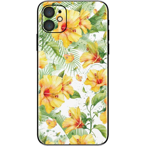 Yellow Hibiscus iPhone 11 Skin