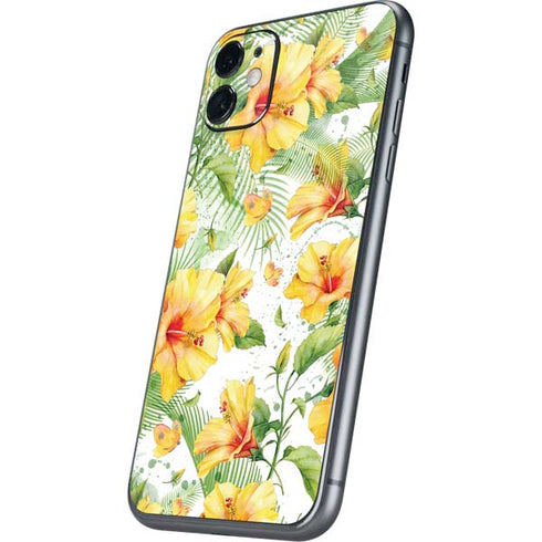 Yellow Hibiscus iPhone 11 Skin