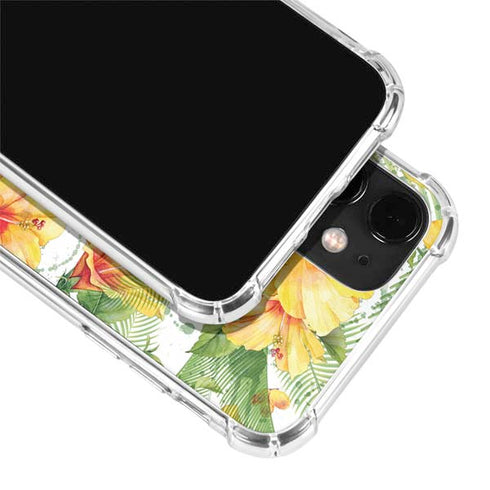 Yellow Hibiscus iPhone 12 Clear Case