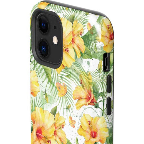 Yellow Hibiscus iPhone 12 Impact Case