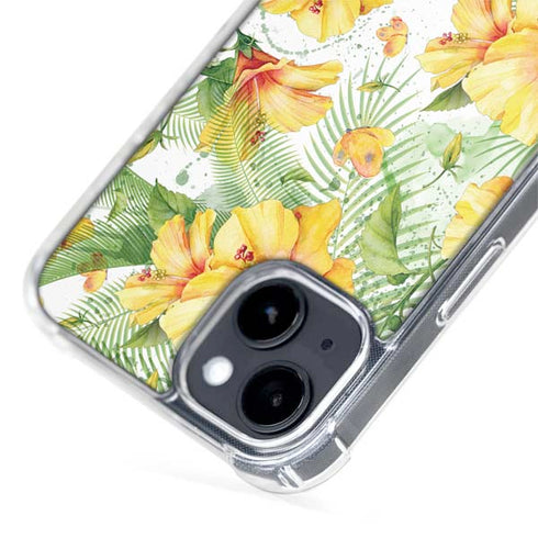Yellow Hibiscus iPhone 15 MagSafe Case