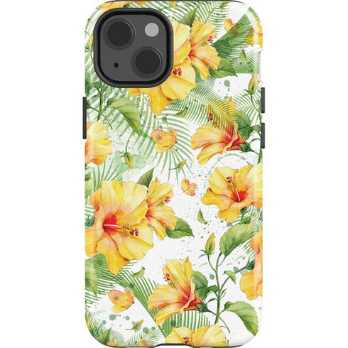 Yellow Hibiscus iPhone 15 Impact Case
