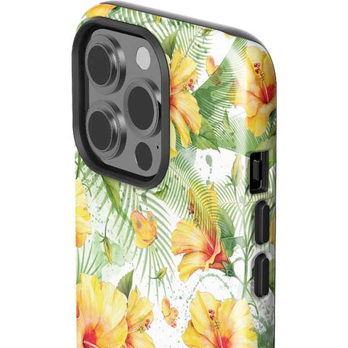 Yellow Hibiscus iPhone 14 Pro Impact Case
