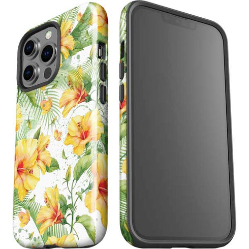 Yellow Hibiscus iPhone 14 Pro Impact Case