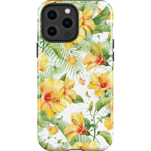 Yellow Hibiscus iPhone 15 Pro Max Impact Case