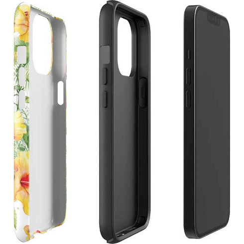 Yellow Hibiscus iPhone 15 Pro Max Impact Case