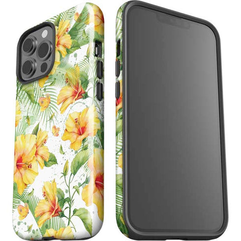 Yellow Hibiscus iPhone 15 Pro Max Impact Case
