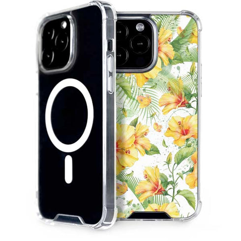 Yellow Hibiscus iPhone 15 Pro Max MagSafe Case
