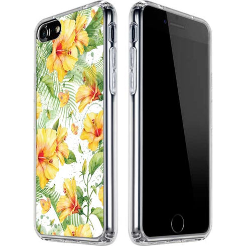 Yellow Hibiscus iPhone SE (2nd & 3rd Gen) Clear Case