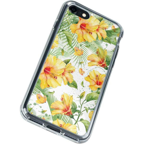 Yellow Hibiscus iPhone SE (2nd & 3rd Gen) Clear Case