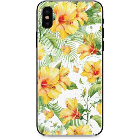 Yellow Hibiscus iPhone X Skin