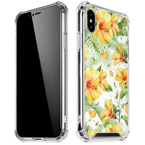 Yellow Hibiscus iPhone XS Max Clear Case