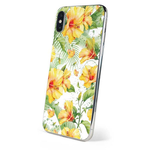 Yellow Hibiscus iPhone XS Skin