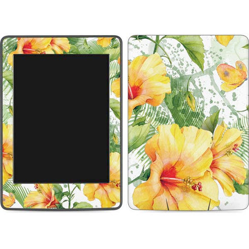 Yellow Hibiscus Amazon Kindle Skin