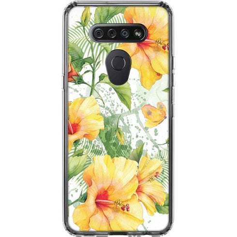 Yellow Hibiscus LG K51/Q51 Clear Case