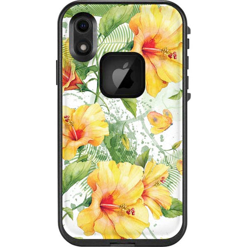 Yellow Hibiscus LifeProof Fre iPhone Skin