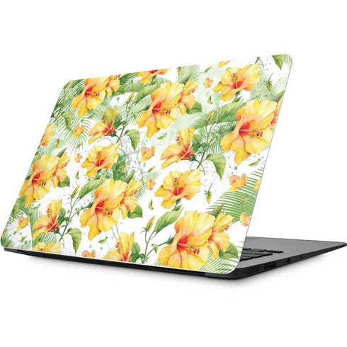 Yellow Hibiscus Apple MacBook Skin
