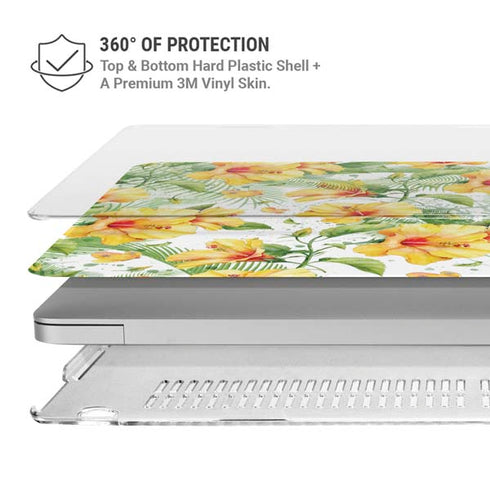 Yellow Hibiscus MacBook Air 13in M1 (2021) Case plus Skin