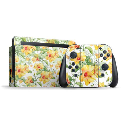 Yellow Hibiscus Nintendo Switch Bundle Skin