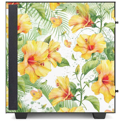 Yellow Hibiscus NZXT H510 Compact ATX Mid-Tower Case Skin
