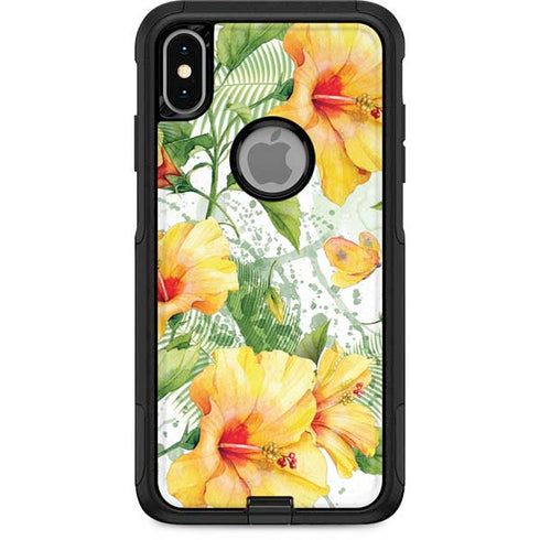 Yellow Hibiscus Otterbox Commuter iPhone Skin