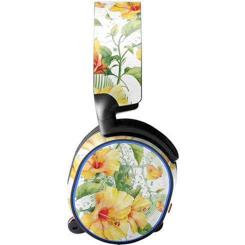 Yellow Hibiscus SteelSeries Arctis 5 Skin