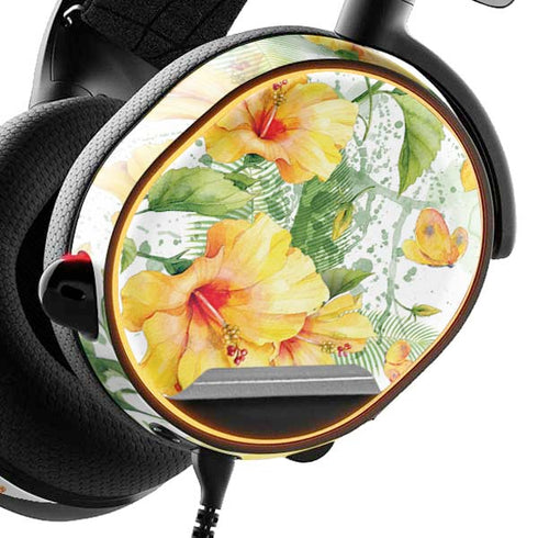 Yellow Hibiscus SteelSeries Arctis 5 Skin