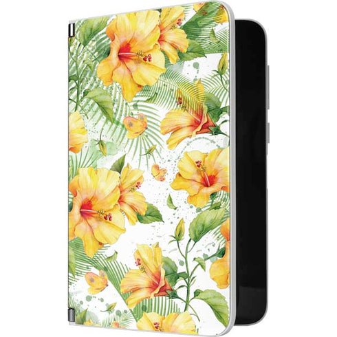 Yellow Hibiscus Surface Duo Skin