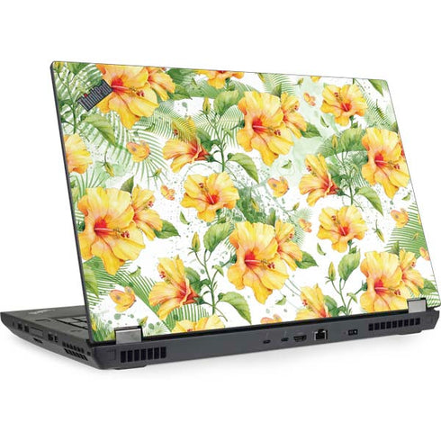 Yellow Hibiscus Lenovo ThinkPad Skin