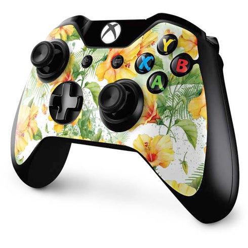 Yellow Hibiscus Xbox One Controller Skin