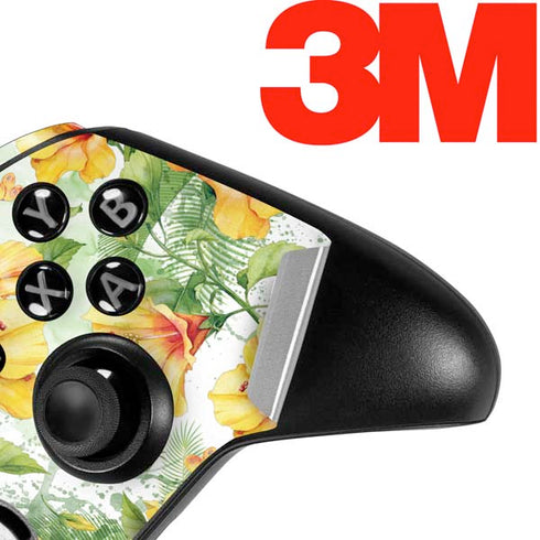 Yellow Hibiscus Xbox One Elite Controller Skin